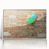 Art deco poster featuring geometric patterns in muted gold and white tones on acrylic print.