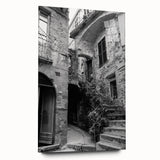 Large abstract wall art on acrylic glass featuring swirling blue and gray tones, suitable for bedroom or dining room decor.