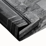 Large art of a black and white landscape painting on stretched canvas, ideal for bedroom wall decor.