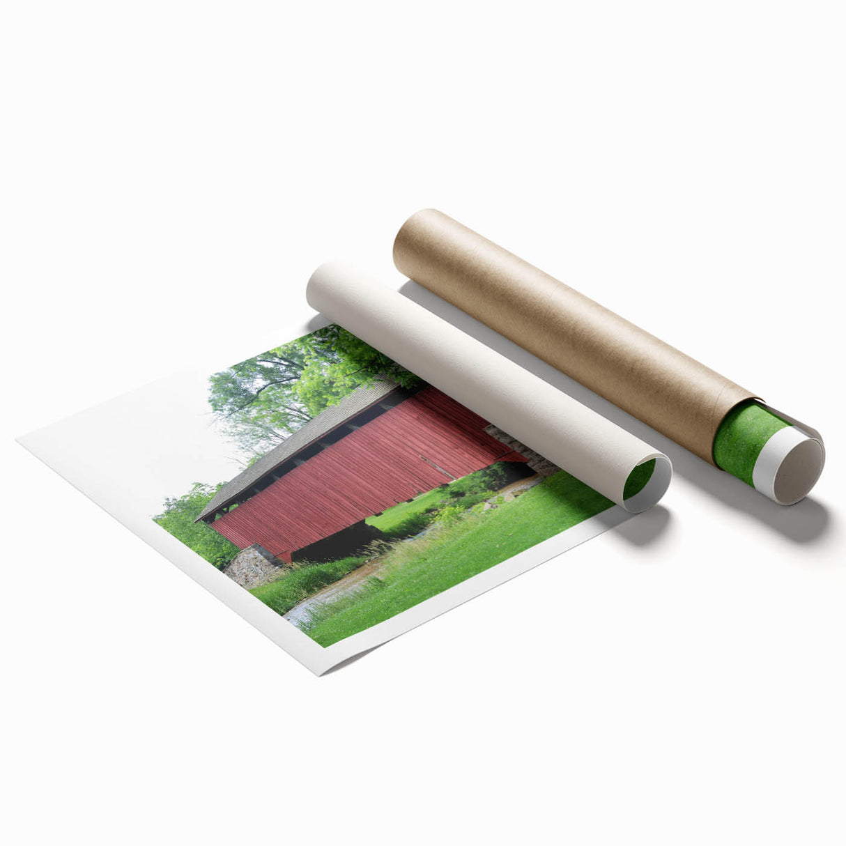 Extra large rolled canvas featuring a floral design in pastel shades.