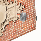 Large abstract wall art in vibrant blue and orange hues on acrylic glass.