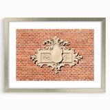 Textured abstract art print in neutral shades on framed canvas, suitable for bedroom ambiance.