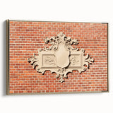 Framed canvas featuring a black and white vintage landscape painting, ideal for bedroom wall art.