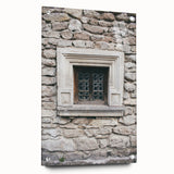 Large abstract wall art on acrylic glass, featuring swirls of blue and gray, ideal for modern bedroom or dining room decor.