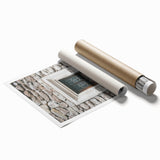 Extra large rolled canvas featuring a floral art design in pastel shades.