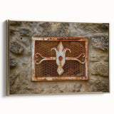 Framed canvas depicting a serene landscape in muted earth tones, ideal for bedroom wall art.