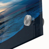 Large abstract wall art in muted earth tones on acrylic glass, ideal for dining room ambiance.