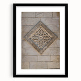 Extra large abstract art print featuring colorful textured patterns, displayed in a black frame, ideal for living room decor.