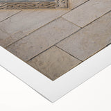 Art deco poster featuring geometric shapes and metallic gold and black colors on rolled canvas.