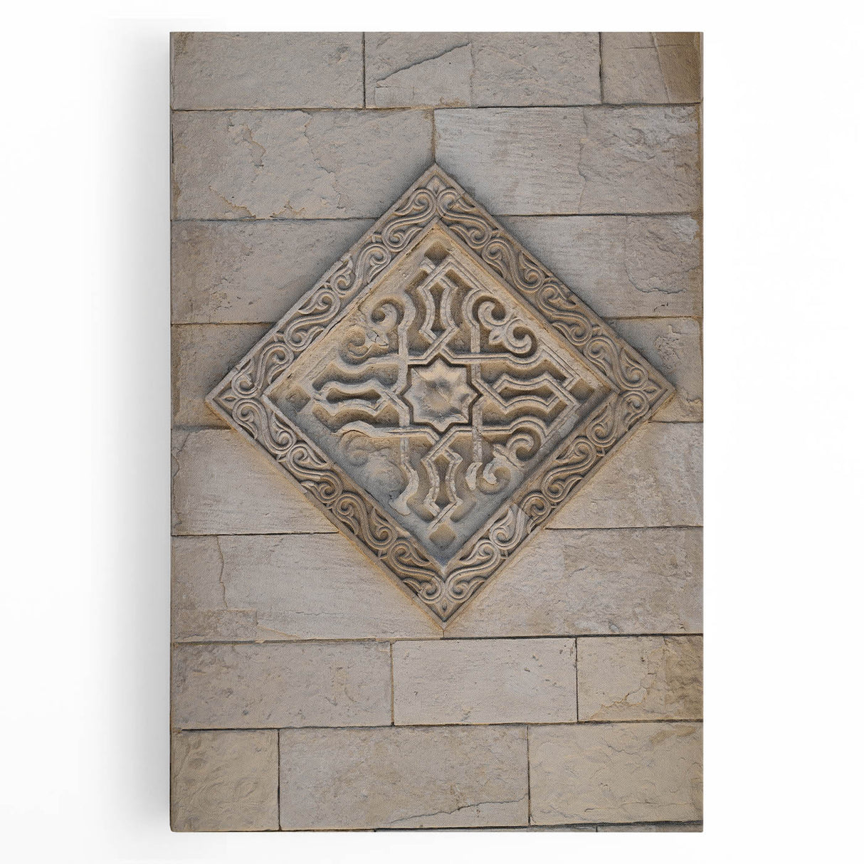 Black and white abstract design on stretched canvas, ideal for kitchen wall art.