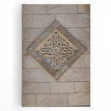 Black and white abstract design on stretched canvas, ideal for kitchen wall art.