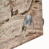 Large abstract wall art in muted earth tones on acrylic glass, ideal for dining room ambiance.