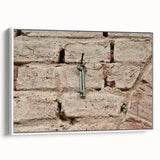 Vintage poster art on framed canvas depicting colorful abstract shapes, ideal for living room decor.