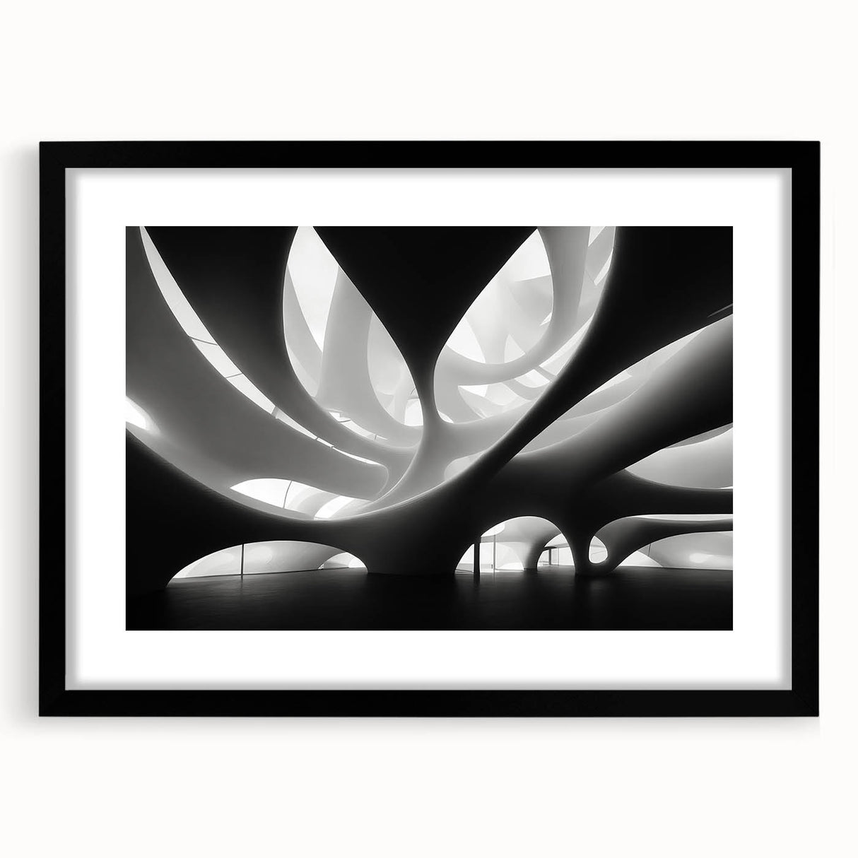 Extra large abstract art print featuring vibrant, colorful textures on a framed black canvas, ideal for living room decor.