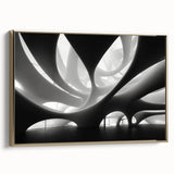 Framed canvas landscape art painting featuring a colorful abstract design on black background, ideal for living room decor.