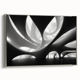 Extra large framed canvas of vintage poster art featuring vibrant, colorful abstract designs, ideal for living room decor.