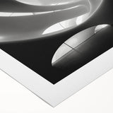 Art deco poster featuring a geometric pattern in gold and black tones on rolled canvas, suitable for dining room decor.