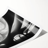 Extra large wall art featuring line art flowers in black on white canvas, ideal for large living room decor.