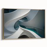 Framed canvas landscape art painting featuring a colorful abstract design.