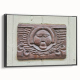 Black and white framed canvas depicting a serene landscape, ideal for bedroom wall decor.