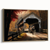 Framed canvas depicting a serene landscape in muted earth tones, ideal for bedroom wall art.