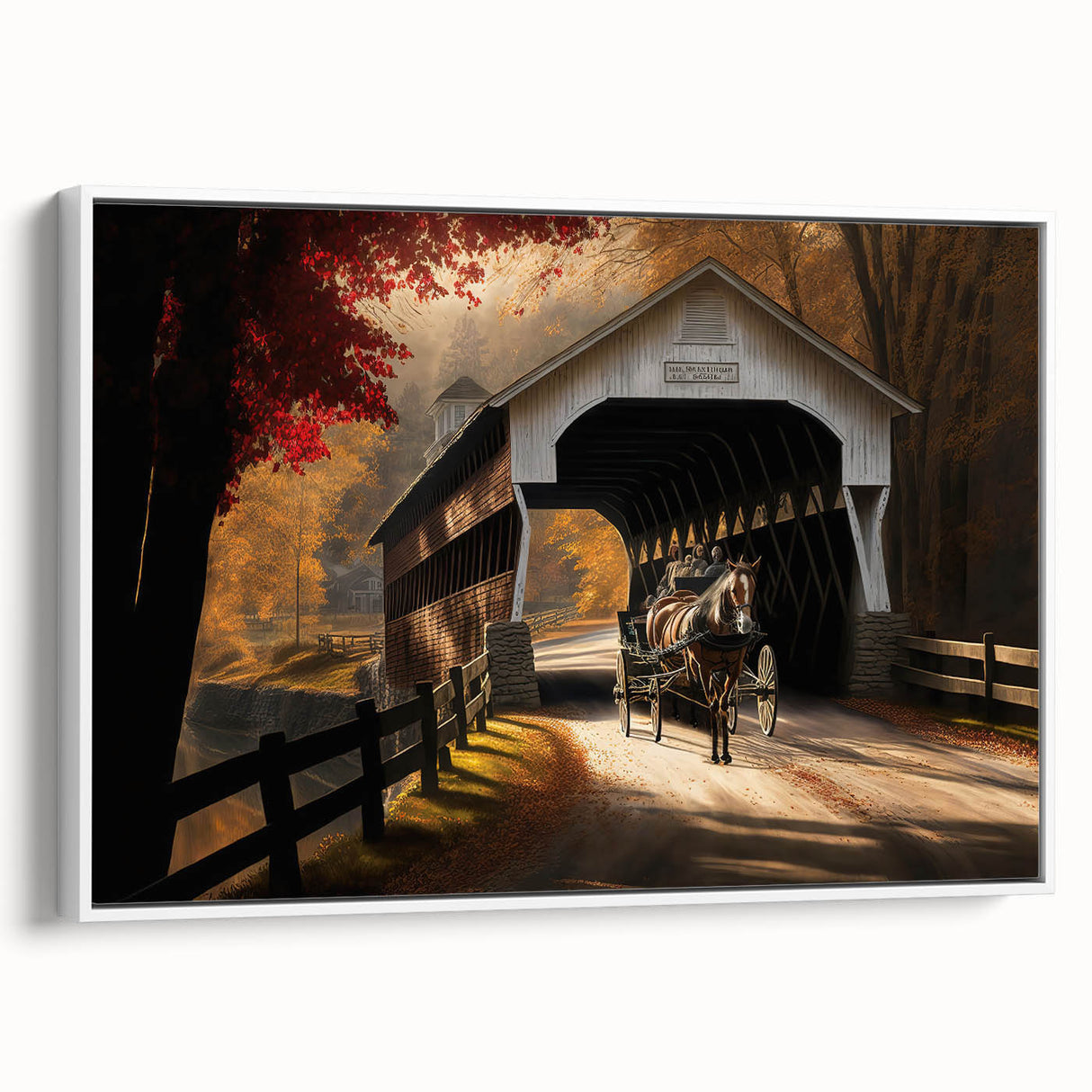 Extra large framed canvas of vintage poster art featuring vibrant colorful graphics on a black background.