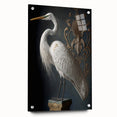Acrylic glass side view showcasing a sleek modern design with visible mounting pins, highlighting its clarity and shine, ideal for contemporary decor and art displays.