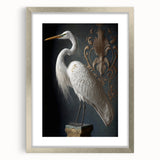 Elegant silver frame with a white mat showcasing a vibrant landscape artwork. The frame's sleek design enhances the art's colors, ideal for modern decor.