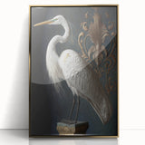 Framed acrylic print showcasing a vibrant abstract design with gold accents, set against a clean white background, perfect for modern home decor.