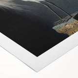 Rolled canvas print showcasing vibrant African tribal wall art with intricate patterns and bold colors, securely packaged in a protective cardboard tube for shipping.