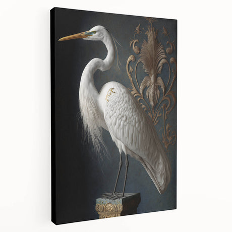 Stretched canvas print showcasing a vibrant landscape scene with rich colors and fine details, viewed from the side to highlight the depth and texture, perfect for home decor.