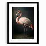 Black frame with a white mat showcasing a vibrant landscape painting, positioned against a neutral background, ideal for home decor or art display.