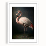 White frame with mat showcasing a vibrant artwork, positioned at an angle to highlight the depth and texture, ideal for home decor and gallery displays. Perfect for enhancing modern interiors with a touch of elegance.