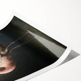 Rolled canvas print showcasing vibrant African tribal art with intricate patterns and textures, securely packaged in a durable cardboard tube for protection and easy transport.