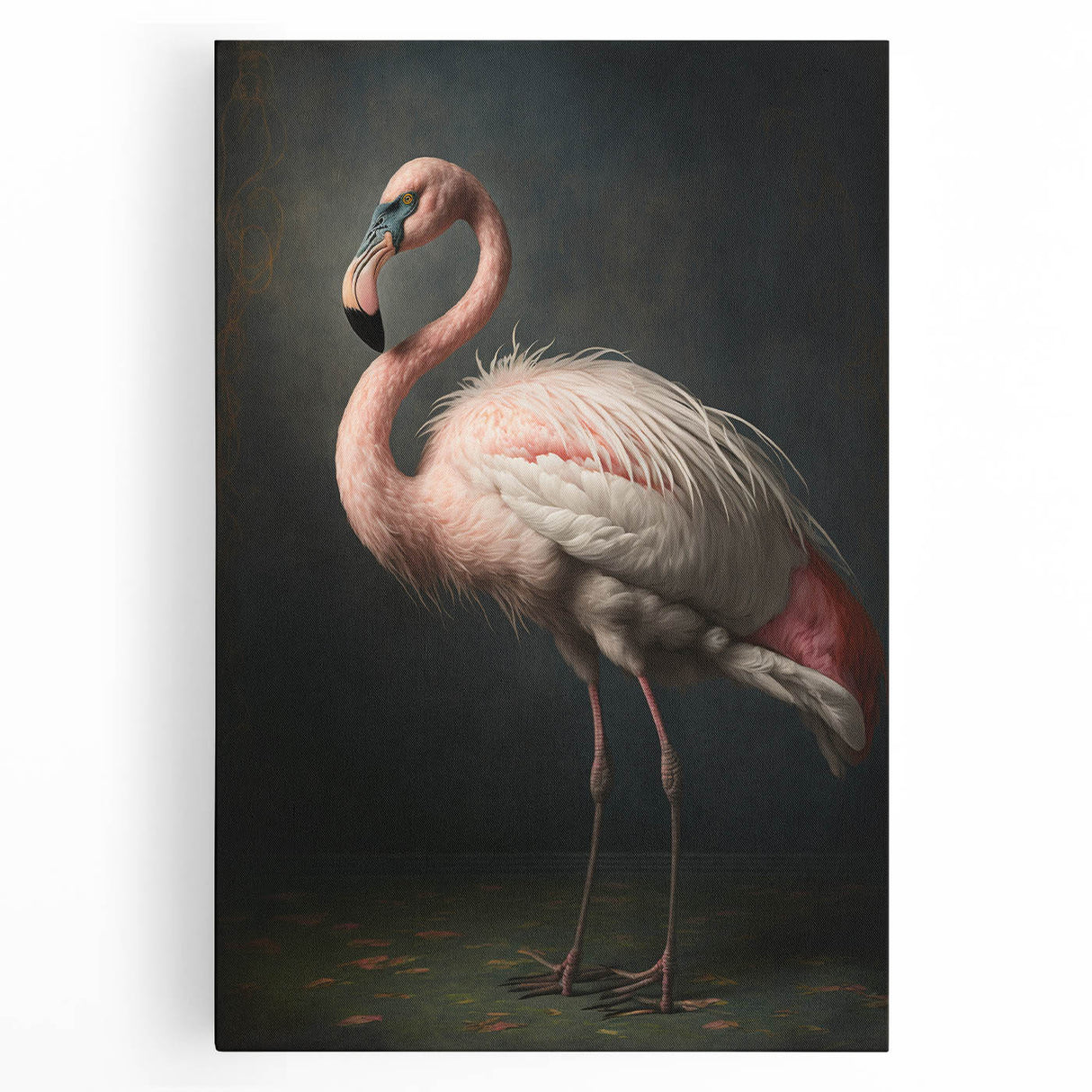 Stretched canvas artwork displaying a vibrant landscape scene with rich colors and intricate details, suitable for home decor or office decoration. Ideal for art enthusiasts and interior design themes.