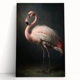 Stretched canvas artwork depicting an abstract landscape scene, leaning against a textured wall, showcasing vibrant colors and intricate brushwork, perfect for modern home decor.