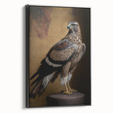 Framed black canvas showcasing a modern abstract art piece with vibrant colors, ideal for contemporary home decor. Side view highlights the sleek frame design, perfect for adding a touch of elegance to living spaces.