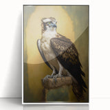 Framed acrylic artwork showcasing a serene landscape with soft pastel colors, featuring a calming scene of mountains and a tranquil lake, ideal for home décor.