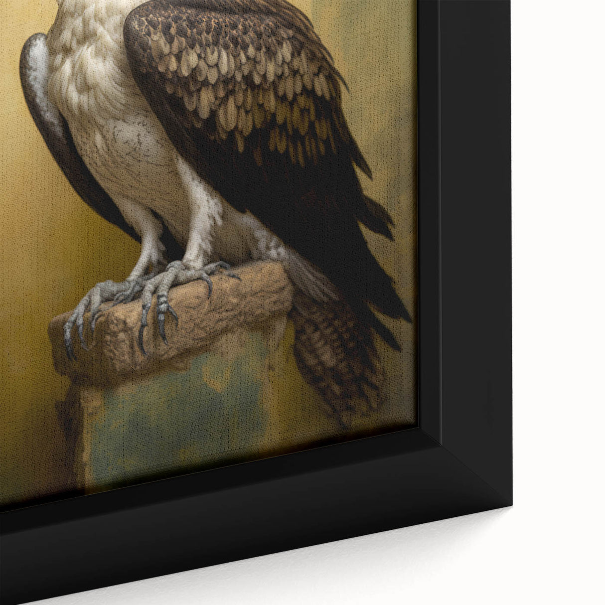 Framed canvas artwork showcasing a vibrant abstract design with vivid colors and intricate details, perfect for modern home decor and artistic expression.