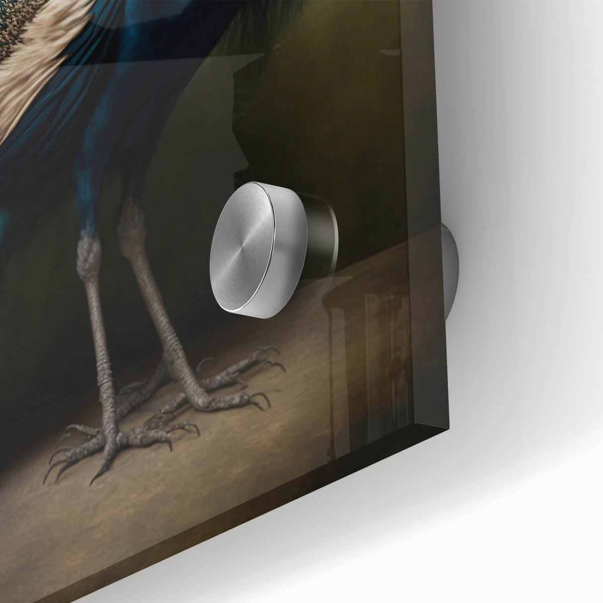 Close-up of a vibrant, multi-colored acrylic glass surface showcasing intricate patterns and reflections, ideal for modern decor and artistic displays.