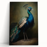 Stretched canvas print of a vibrant abstract landscape artwork, leaning against a textured wall, showcasing rich colors and intricate details. Perfect for home decor.