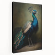Stretched canvas print showcasing vibrant African wall art design featuring intricate patterns and bold colors, viewed from the side to highlight its texture and quality craftsmanship. Ideal for enhancing home decor or cultural aesthetics.