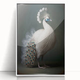 Framed acrylic artwork showcasing a serene mountain landscape, featuring vibrant colors and intricate details, ideal for home or office decor. The piece is designed to enhance any space with its captivating front view and modern aesthetic.