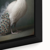 Framed canvas artwork showcasing a vibrant abstract design with bold colors, perfect for modern home decor. The close-up highlights intricate brush strokes and textures, enhancing the visual appeal of the piece.