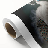 Rolled canvas showcasing vibrant African tribal wall art with intricate patterns and earthy tones, securely packaged in a durable cardboard tube for shipping.