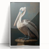 Framed acrylic artwork showcasing a minimalist white design, positioned at the forefront against a neutral backdrop, ideal for modern home decor or office settings.