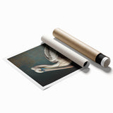 Rolled canvas print showcasing vibrant African tribal wall art with intricate patterns, securely packaged in a protective cardboard tube for delivery.