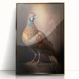 Framed acrylic artwork showcasing a modern gold design, displayed from the front against a neutral background, highlighting its elegant finish and contemporary style.