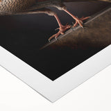 Rolled canvas showcasing vibrant African tribal art with intricate patterns and textures, securely packaged in a protective cardboard tube, ideal for home decor.