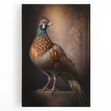 Front view of a stretched canvas featuring vibrant abstract artwork, showcasing bold colors and dynamic shapes, perfect for modern home decor.